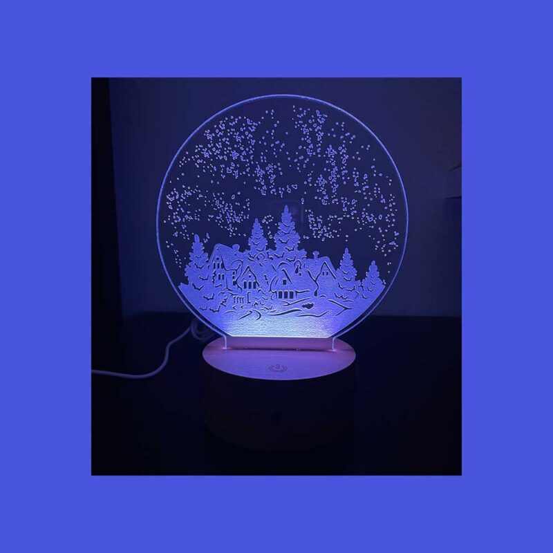 LED lampa Zimná krajina