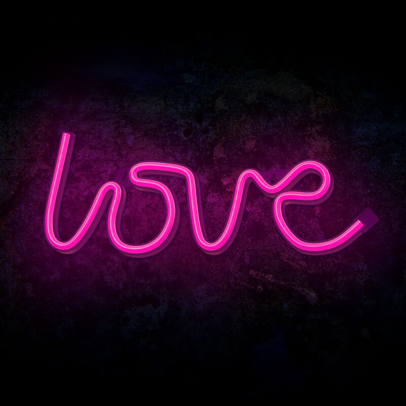 LED Neon dekorácia Love