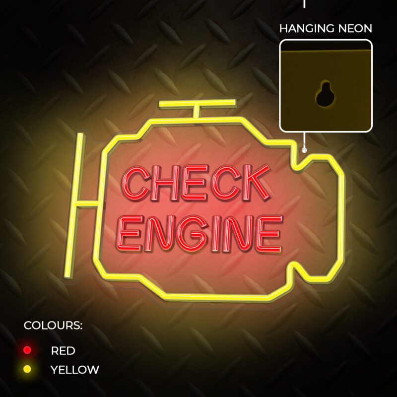 LED Neon dekorácia Check Engine - Image 6