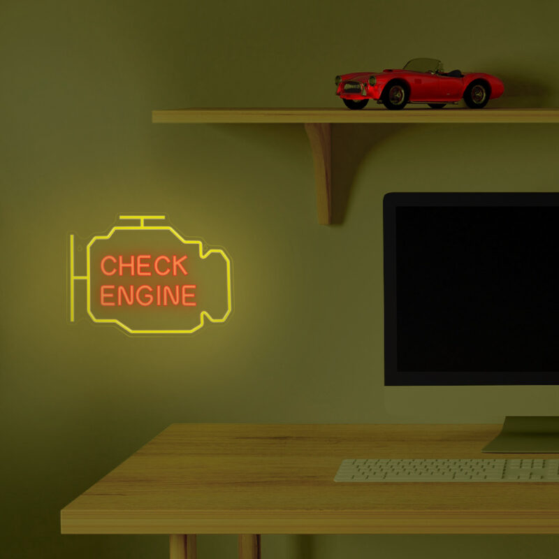 LED Neon dekorácia Check Engine - Image 2