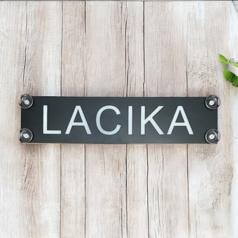 LED menovka "Vlastný text" – 45x10cm